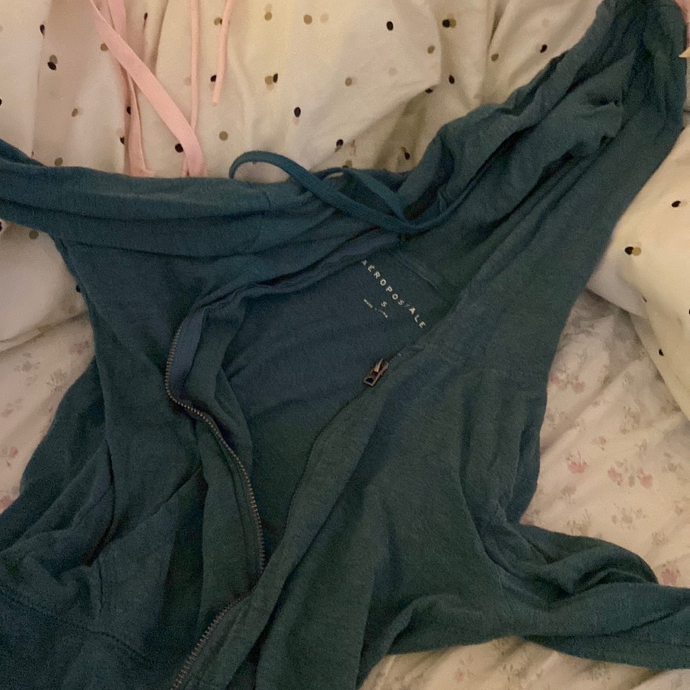 teal sheer sweatshirt